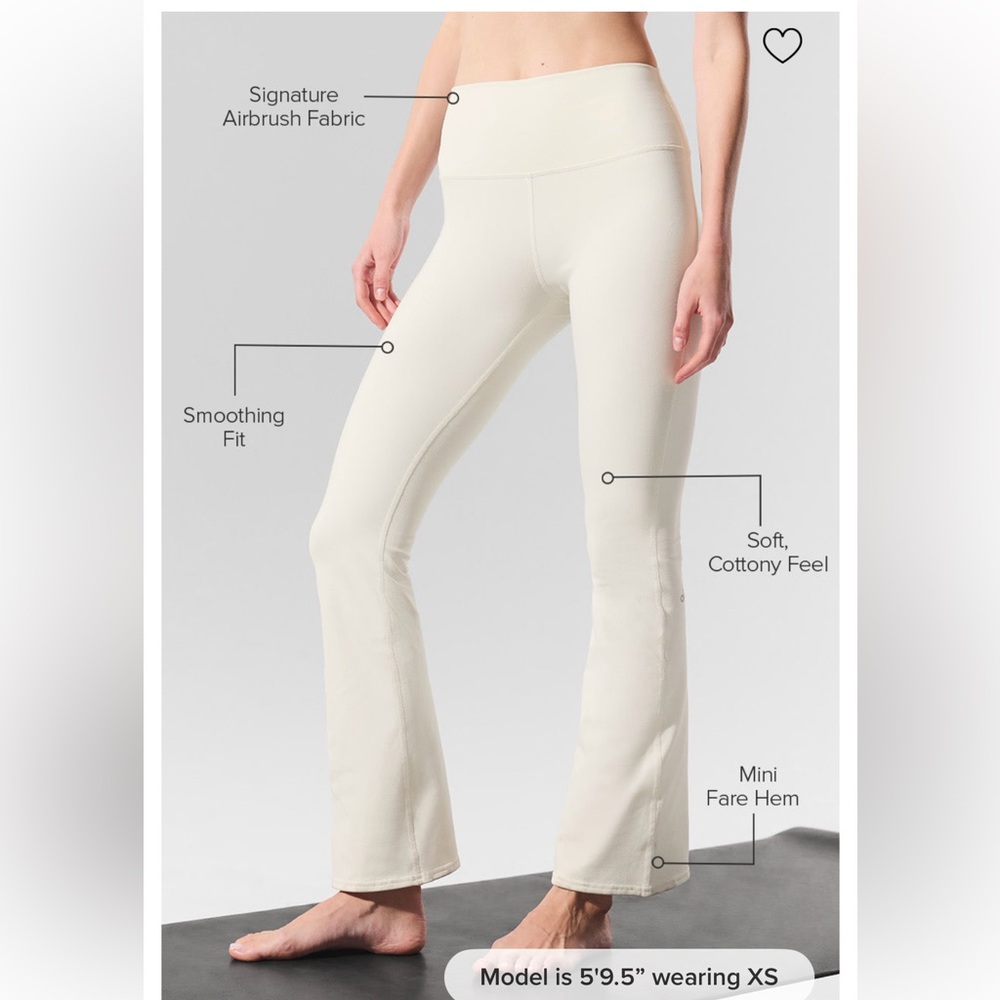 Alo ivory airbrush bootcut legging